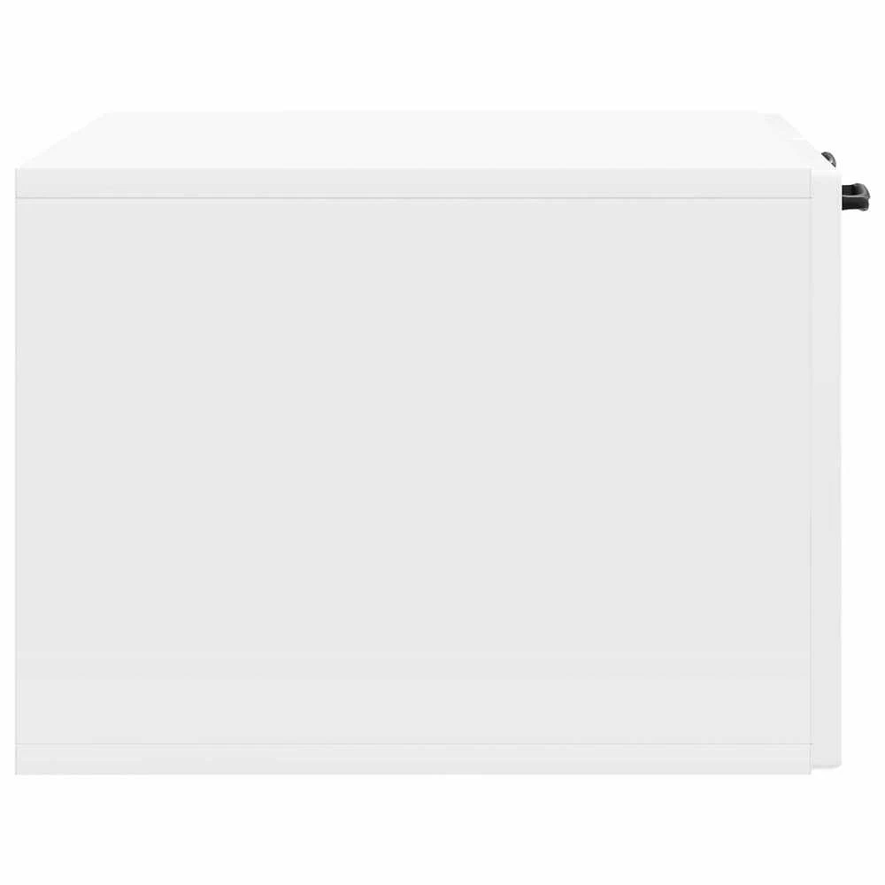 TV staliukas Sieninė TV spintelė Itin blizgi balta 59,5 x 41 x 30 cm