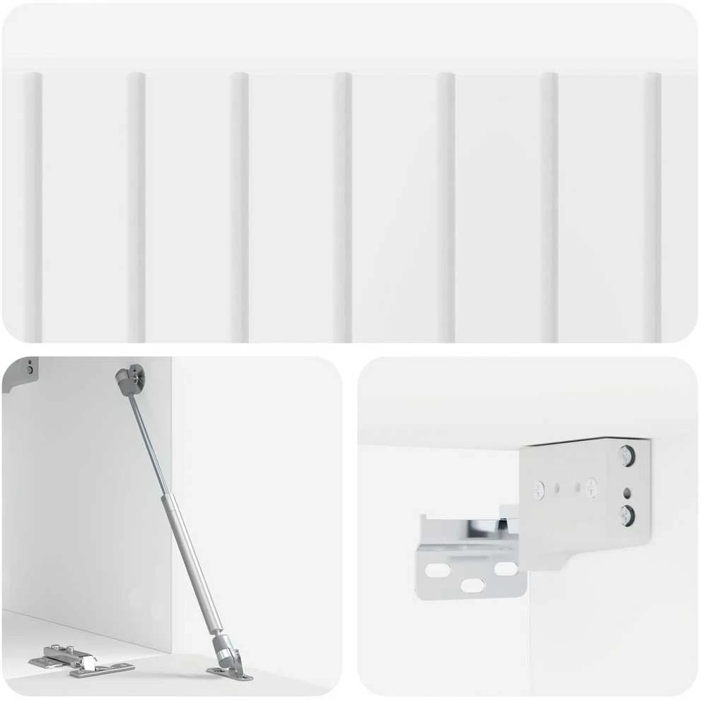 TV staliukas Sieninė TV spintelė 98 x 31 x 30 cm Itin blizgi balta