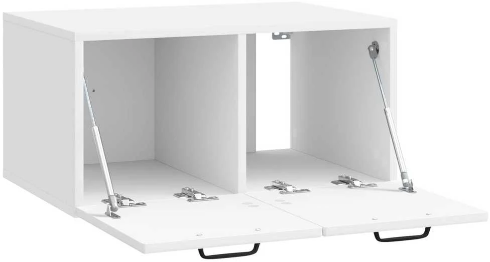 TV staliukas Sieninė TV spintelė Itin blizgi balta 59,5 x 41 x 30 cm
