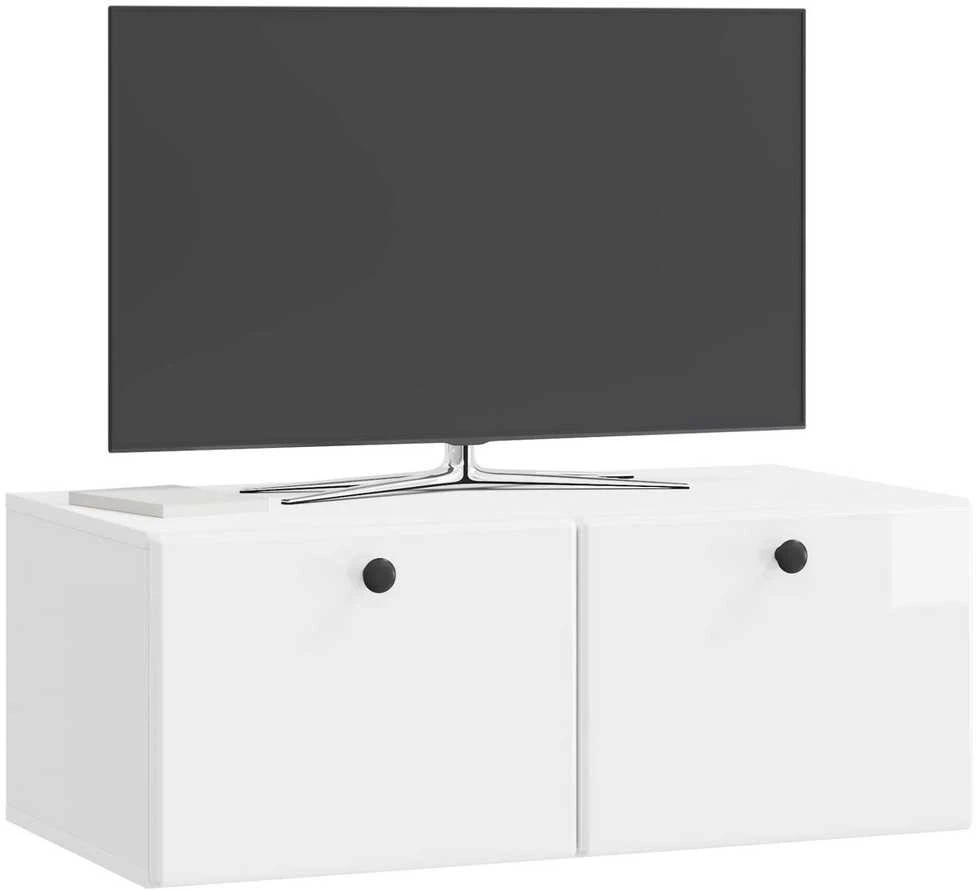 TV staliukas Sieninė TV spintelė 78,5 x 41 x 30 cm Itin blizgi balta