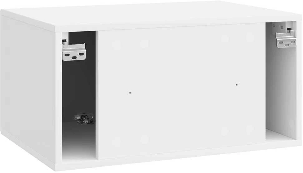 TV staliukas Sieninė TV spintelė Itin blizgi balta 59,5 x 41 x 30 cm