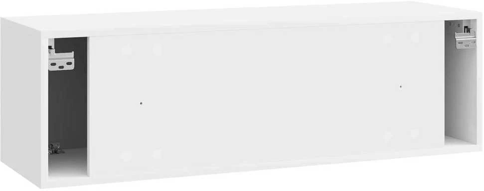 TV staliukas Sieninė TV spintelė Itin blizgi balta 98 x 31 x 30 cm