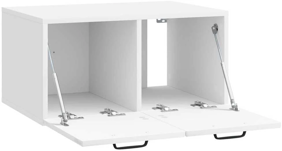 TV staliukas Sieninė TV spintelė Itin blizgi balta 59,5 x 41 x 30 cm