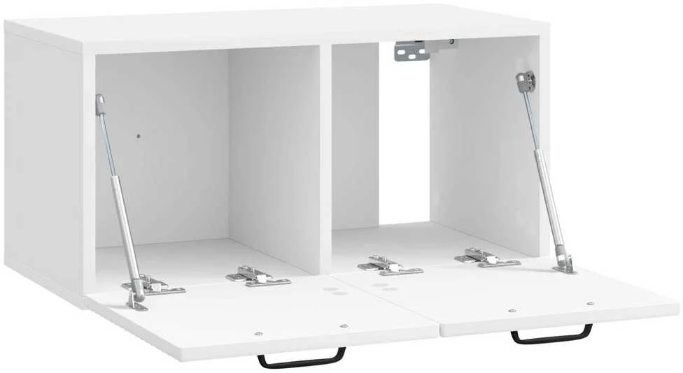 TV staliukas Sieninė TV spintelė Itin blizgi balta 59,5 x 31 x 30 cm
