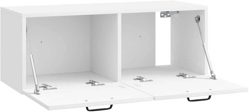 Sieninė TV spintelė Itin blizgi balta 78,5 x 31 x 30 cm