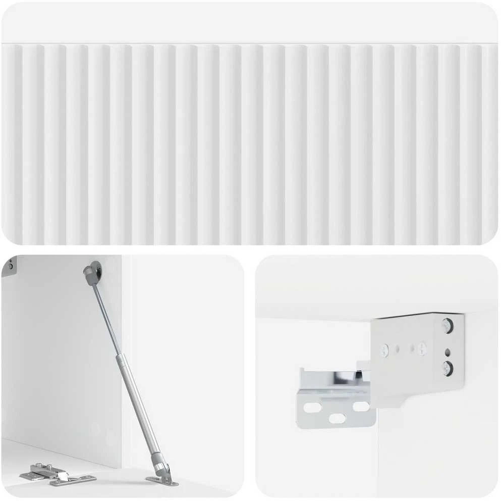 TV staliukas Sieninė TV spintelė 78,5 x 31 x 30 cm Itin blizgi balta