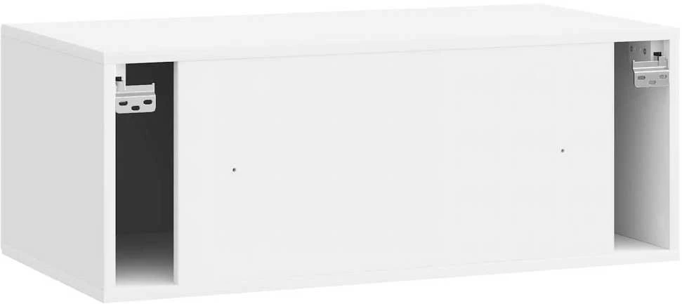 TV staliukas Sieninė TV spintelė Itin blizgi balta 78,5 x 41 x 30 cm