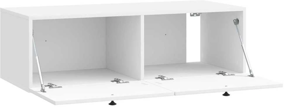 TV staliukas Sieninė TV spintelė Itin blizgi balta 98 x 41 x 30 cm