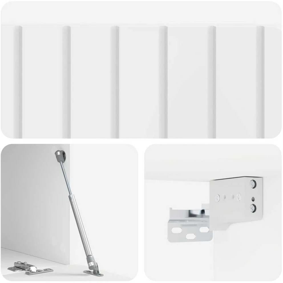 TV staliukas Sieninė TV spintelė 78,5 x 41 x 30 cm Itin blizgi balta