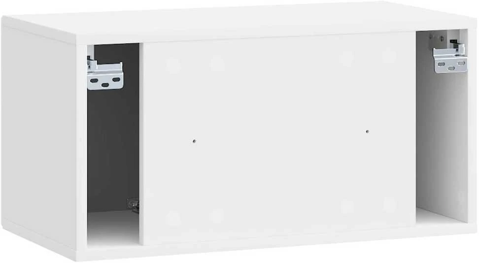 TV staliukas Sieninė TV spintelė Itin blizgi balta 59,5 x 31 x 30 cm