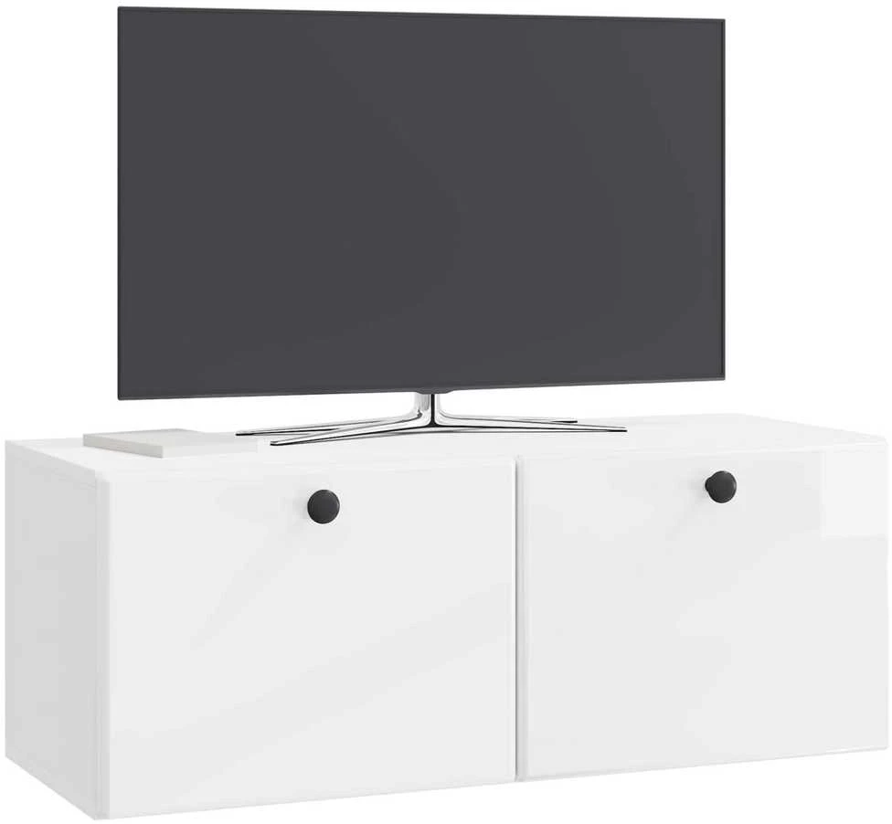 TV staliukas Sieninė TV spintelė 78,5 x 31 x 30 cm Itin blizgi balta