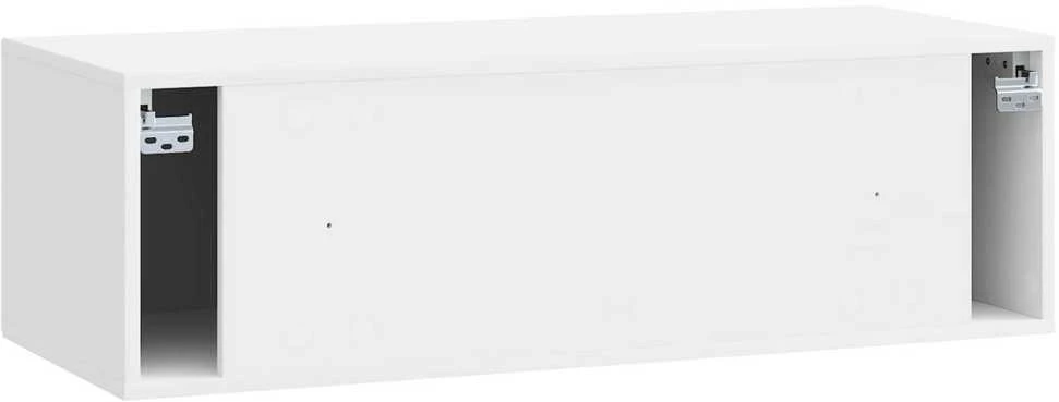 TV staliukas Sieninė TV spintelė Itin blizgi balta 98 x 41 x 30 cm