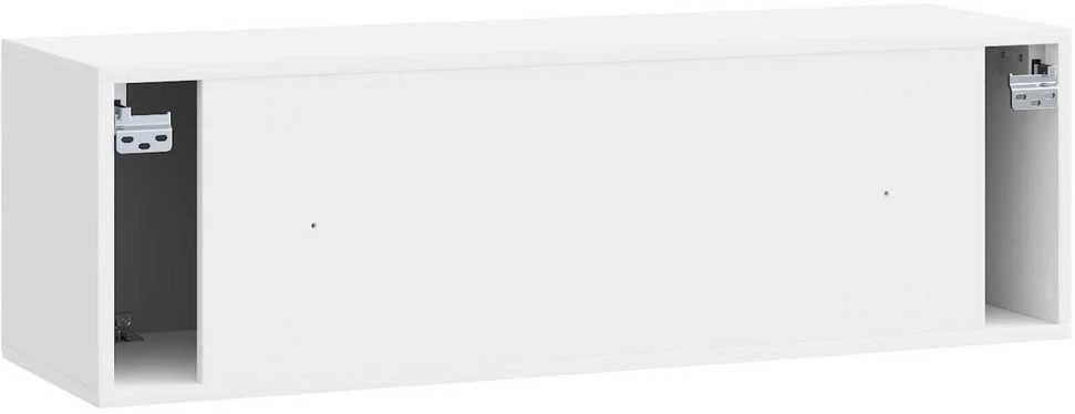 TV staliukas Sieninė TV spintelė Itin blizgi balta 98 x 31 x 30 cm