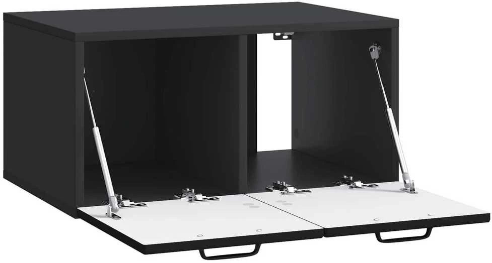TV staliukas Sieninė TV spintelė Juoda 59,5 x 41 x 30 cm Apdirbta mediena