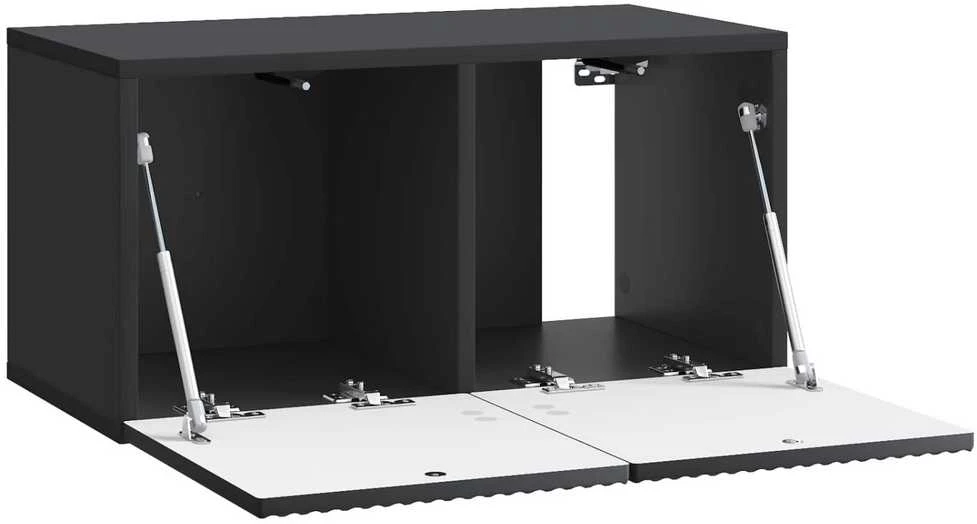 TV staliukas Sieninė TV spintelė 59,5 x 31 x 30 cm Juoda Apdirbta mediena