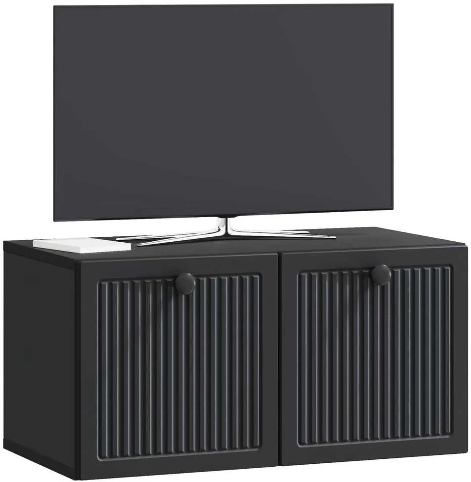 TV staliukas Sieninė TV spintelė Juoda 59,5 x 31 x 30 cm Apdirbta mediena