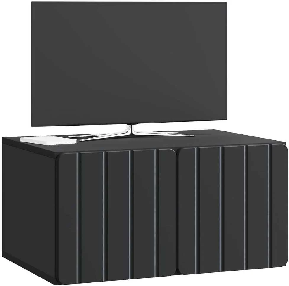 TV staliukas Sieninė TV spintelė 59,5 x 41 x 30 cm Juoda Apdirbta mediena