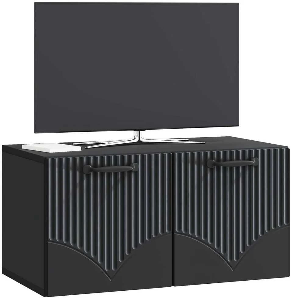 TV staliukas Sieninė TV spintelė Juoda 59,5 x 31 x 30 cm Apdirbta mediena