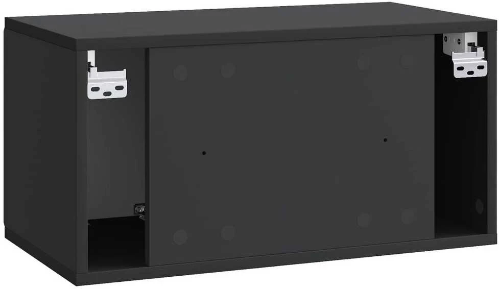 TV staliukas Sieninė TV spintelė 59,5 x 31 x 30 cm Juoda Apdirbta mediena