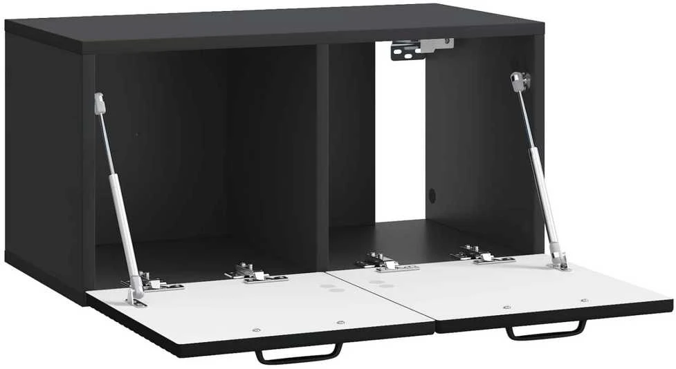 TV staliukas Sieninė TV spintelė Juoda 59,5 x 31 x 30 cm Apdirbta mediena