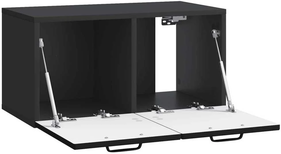 TV staliukas Sieninė TV spintelė Juoda 59,5 x 31 x 30 cm Apdirbta mediena