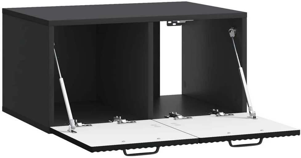 TV staliukas Sieninė TV spintelė Juoda 59,5 x 41 x 30 cm Apdirbta mediena