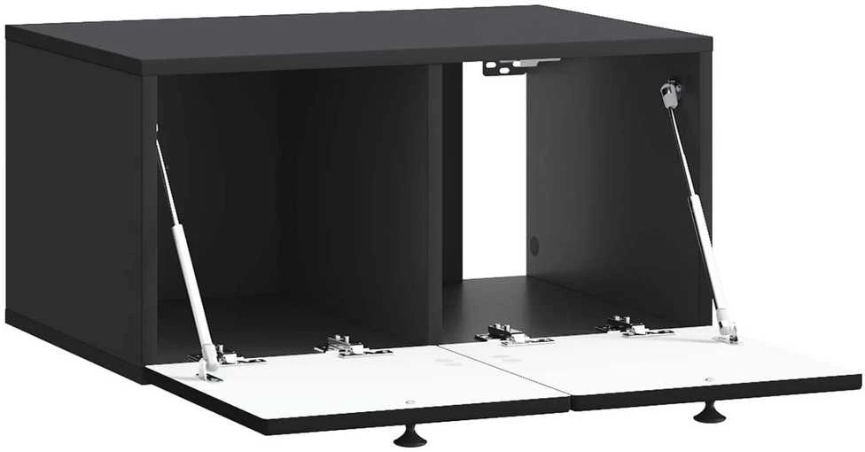 TV staliukas Sieninė TV spintelė Juoda 59,5 x 41 x 30 cm Apdirbta mediena