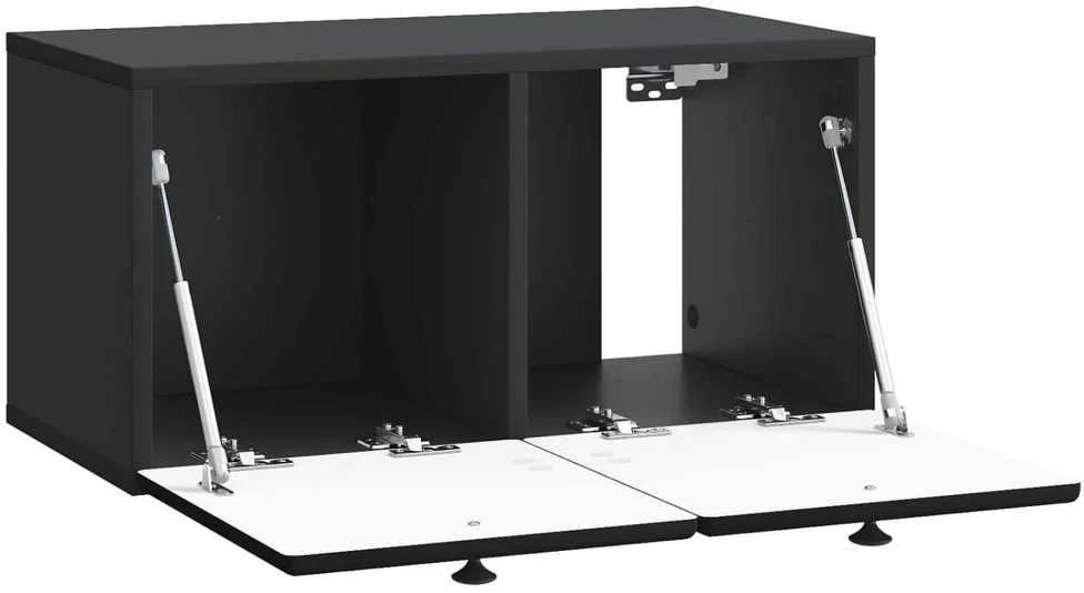 TV staliukas Sieninė TV spintelė 59,5 x 31 x 30 cm Juoda Apdirbta mediena