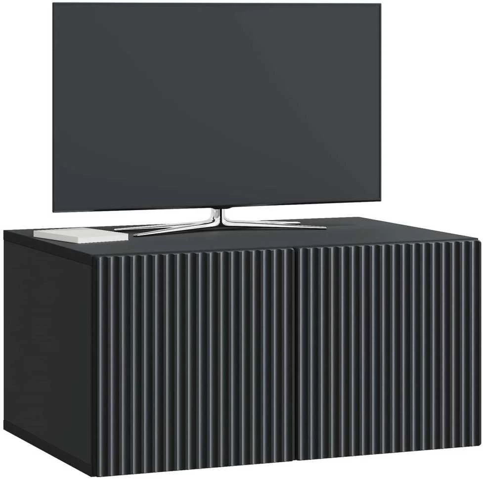 TV staliukas Sieninė TV spintelė 59,5 x 41 x 30 cm Juoda Apdirbta mediena