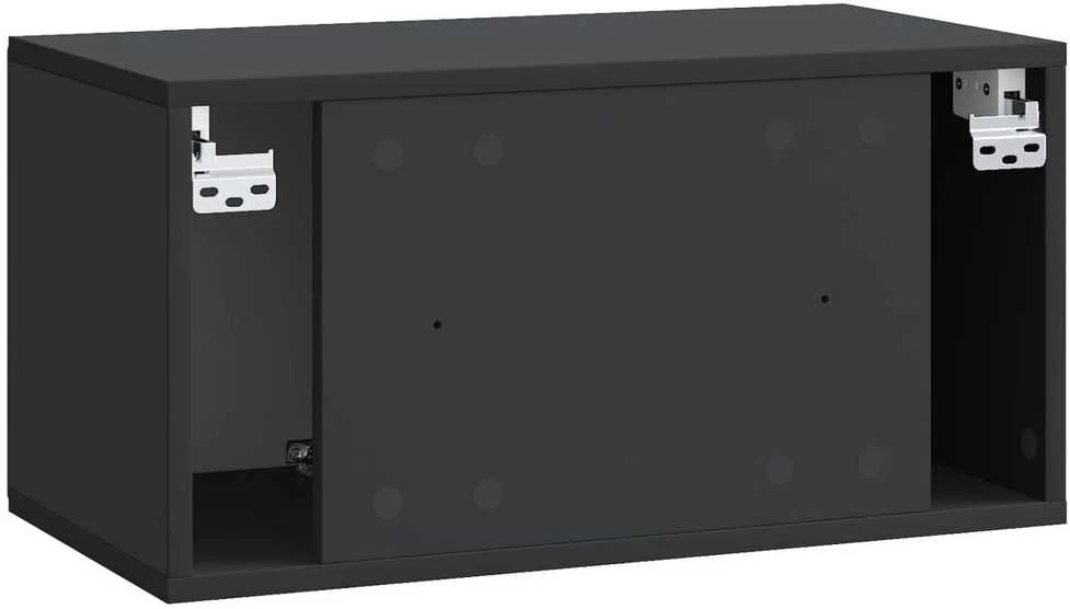TV staliukas Sieninė TV spintelė 59,5 x 31 x 30 cm Juoda Apdirbta mediena