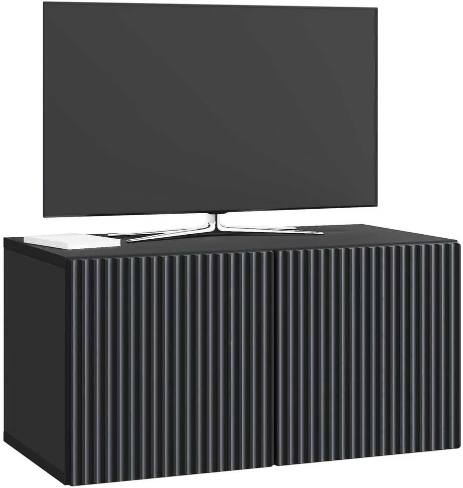 TV staliukas Sieninė TV spintelė 59,5 x 31 x 30 cm Juoda Apdirbta mediena