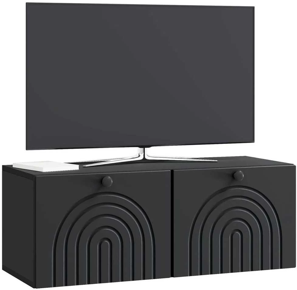 TV staliukas Sieninė TV spintelė Juoda 78,5 x 31 x 30 cm Apdirbta mediena