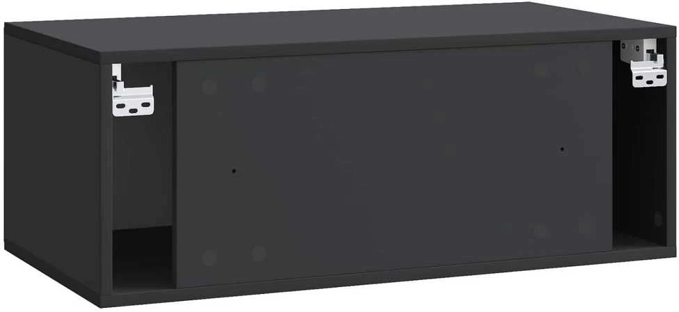 TV staliukas Sieninė TV spintelė 78,5 x 41 x 30 cm Juoda Apdirbta mediena