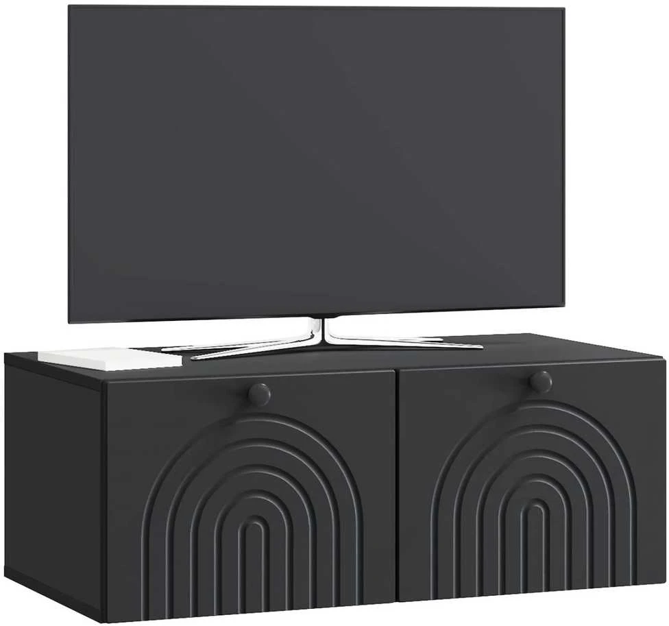 TV staliukas Sieninė TV spintelė Juoda 78,5 x 41 x 30 cm Apdirbta mediena