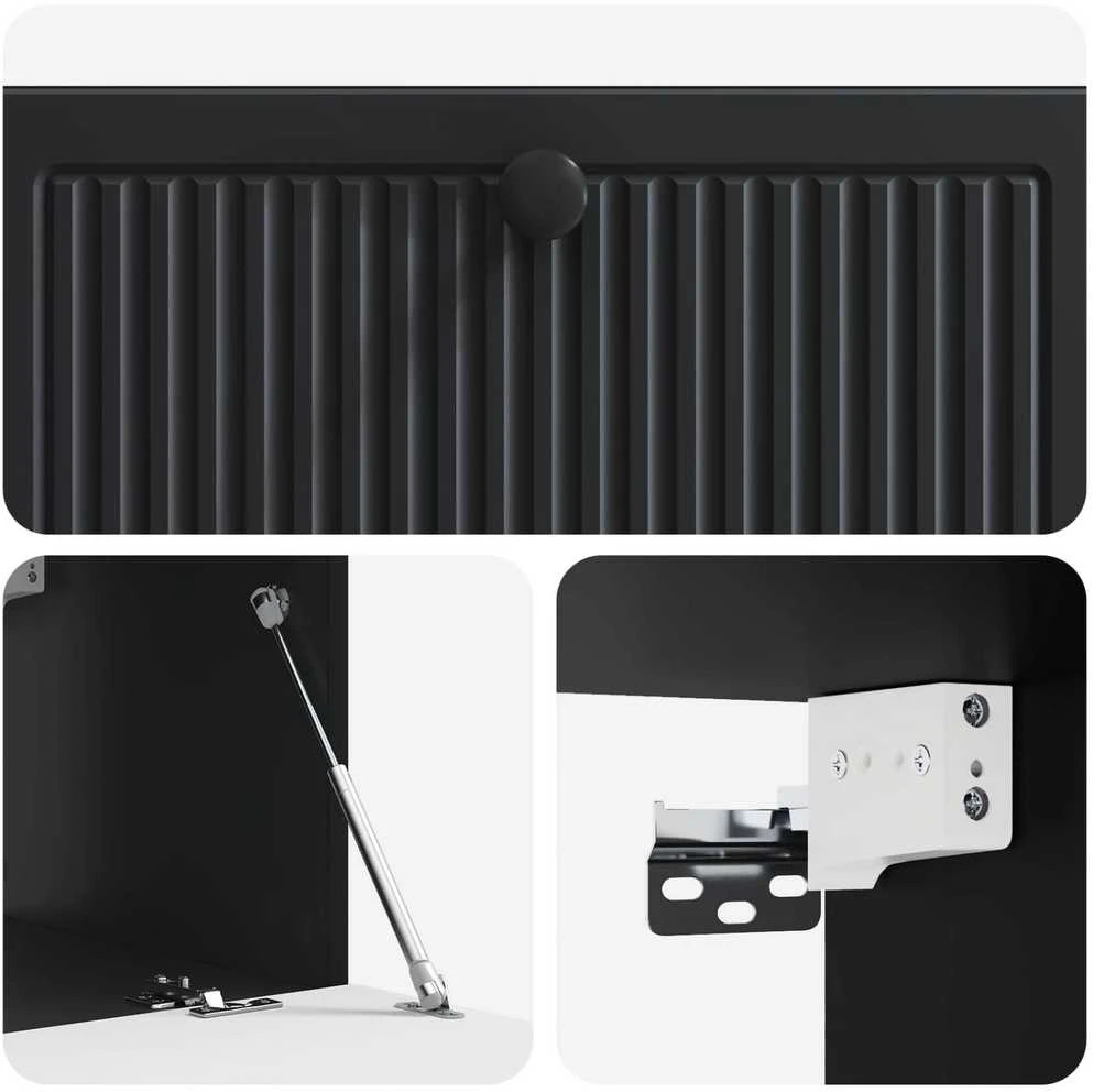 TV staliukas Sieninė TV spintelė Juoda 78,5 x 41 x 30 cm Apdirbta mediena