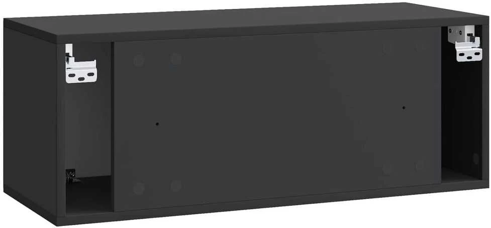 TV staliukas Sieninė TV spintelė 78,5 x 31 x 30 cm Juoda Apdirbta mediena
