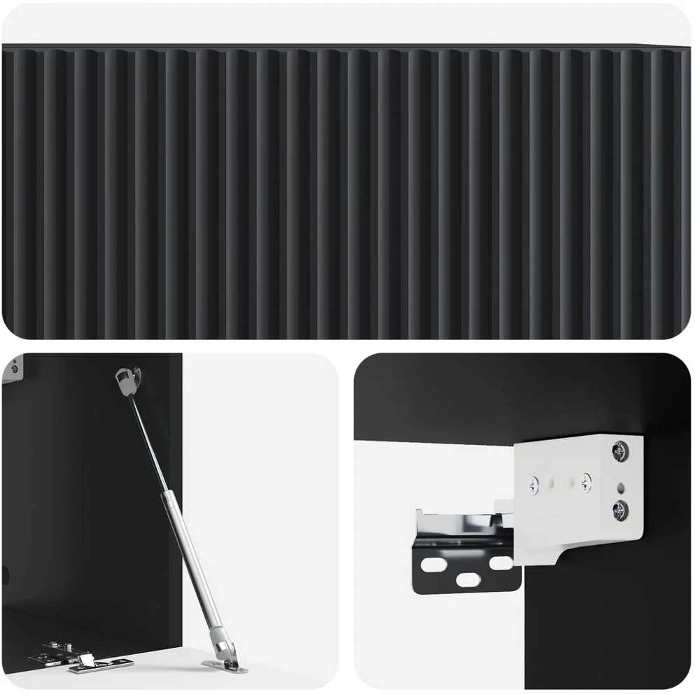TV staliukas Sieninė TV spintelė 78,5 x 31 x 30 cm Juoda Apdirbta mediena