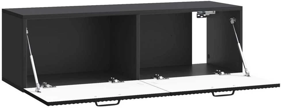 TV staliukas Sieninė TV spintelė Juoda 98 x 31 x 30 cm Apdirbta mediena