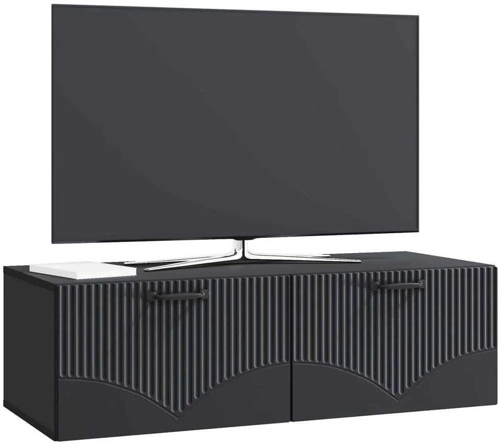 TV staliukas Sieninė TV spintelė Juoda 98 x 41 x 30 cm Apdirbta mediena