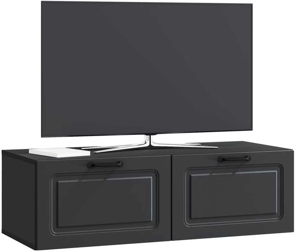 TV staliukas Sieninė TV spintelė Juoda 98 x 41 x 30 cm Apdirbta mediena
