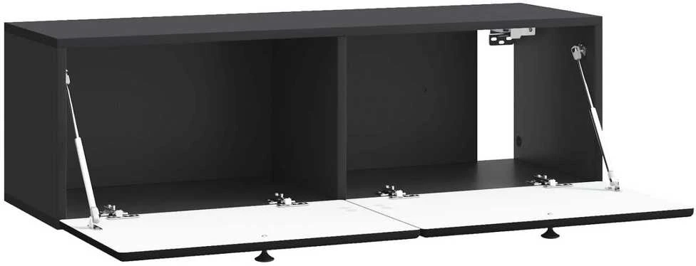 TV staliukas Sieninė TV spintelė 98 x 31 x 30 cm Juoda Apdirbta mediena