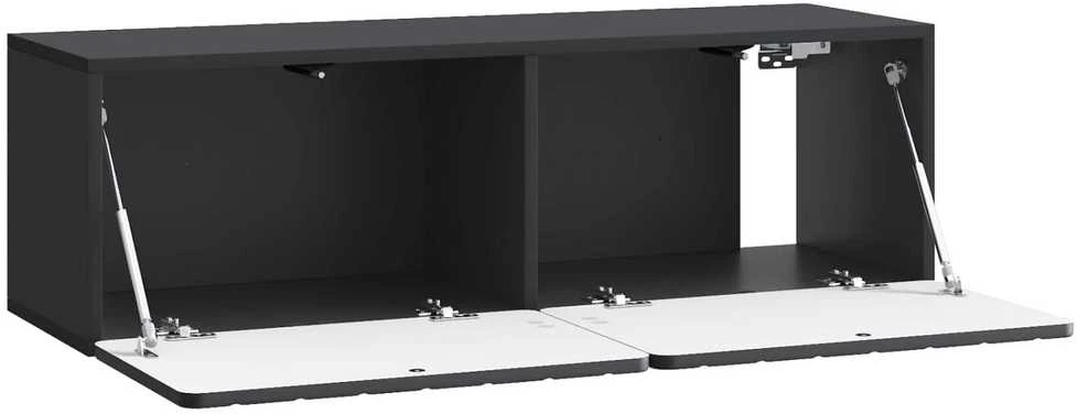 TV staliukas Sieninė TV spintelė 98 x 31 x 30 cm Juoda Apdirbta mediena