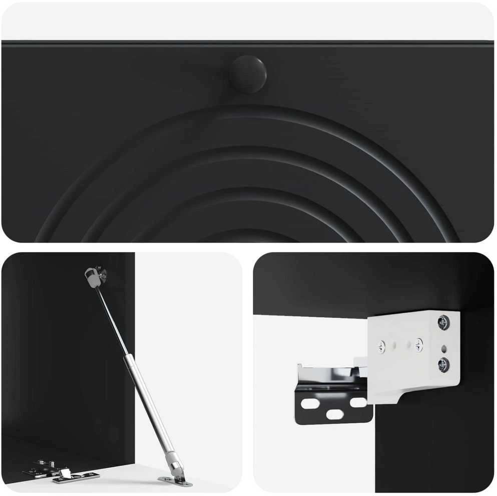 TV staliukas Sieninė TV spintelė Juoda 99 x 41 x 30 cm Apdirbta mediena