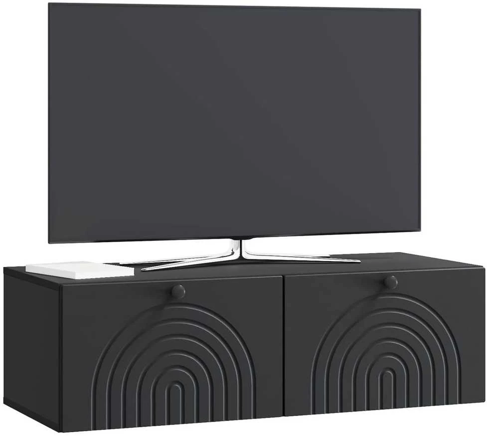 TV staliukas Sieninė TV spintelė Juoda 99 x 41 x 30 cm Apdirbta mediena