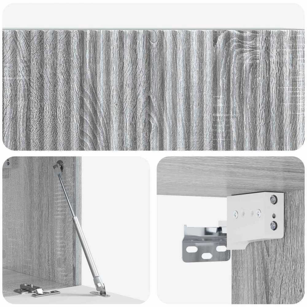 TV staliukas Sieninė TV spintelė 78,5 x 31 x 30 cm Pilka sonoma ąžuolo