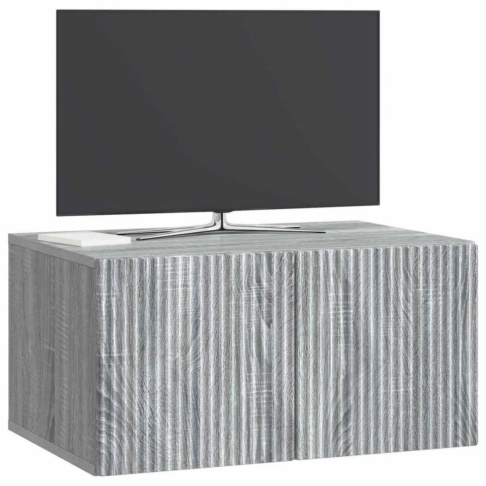 TV staliukas Sieninė TV spintelė 59,5 x 41 x 30 cm Pilka sonoma ąžuolo