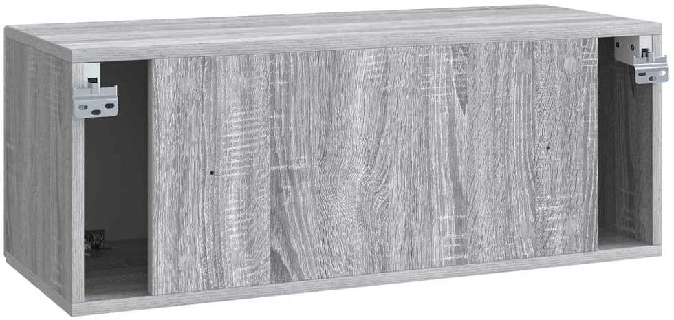 TV staliukas Sieninė TV spintelė 78,5 x 31 x 30 cm Pilka sonoma ąžuolo
