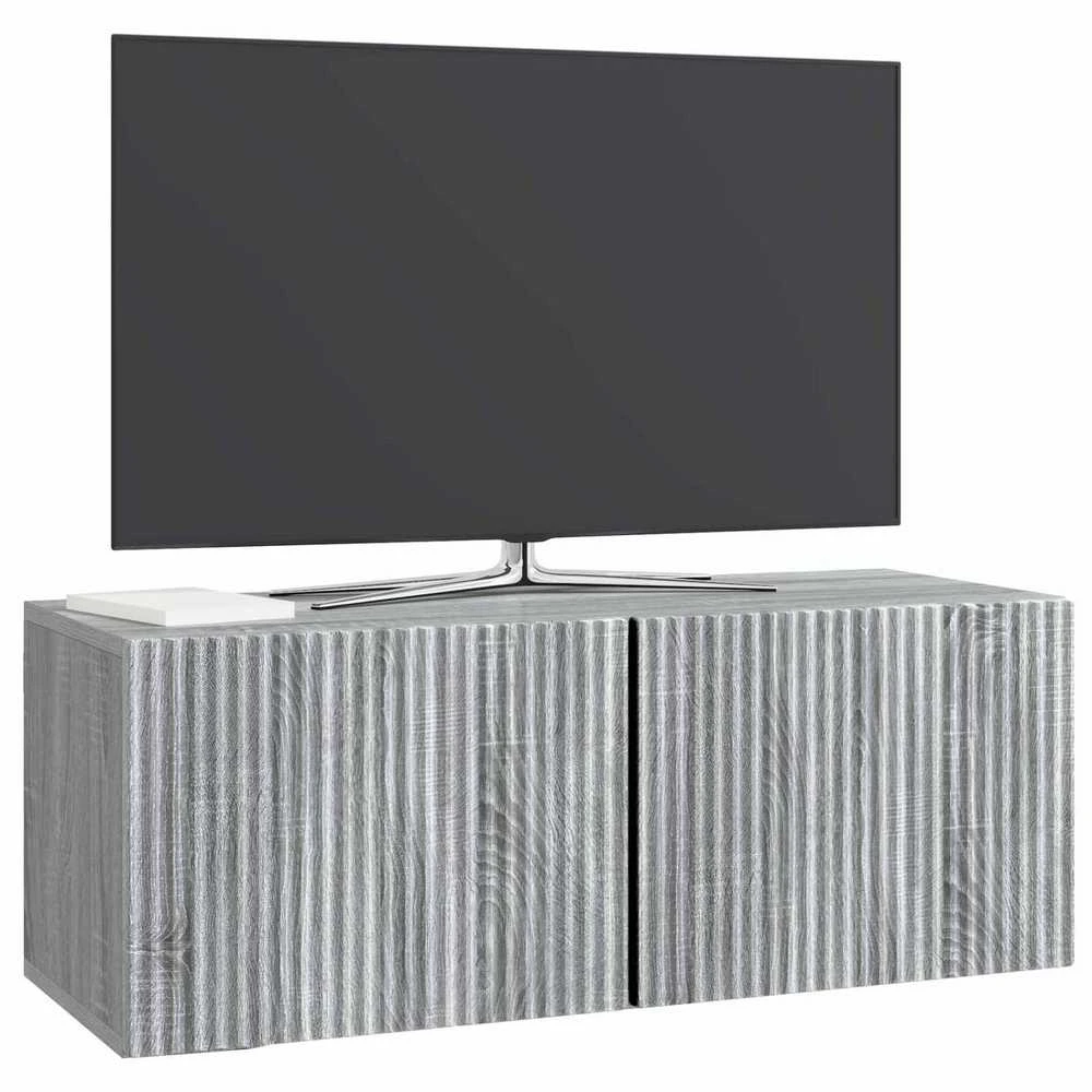 TV staliukas Sieninė TV spintelė 78,5 x 31 x 30 cm Pilka sonoma ąžuolo
