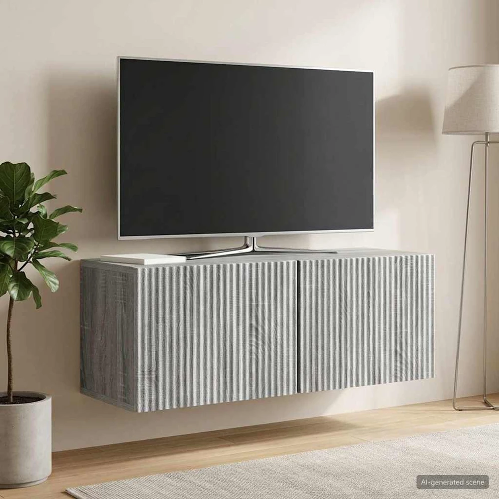 TV staliukas Sieninė TV spintelė 78,5 x 31 x 30 cm Pilka sonoma ąžuolo