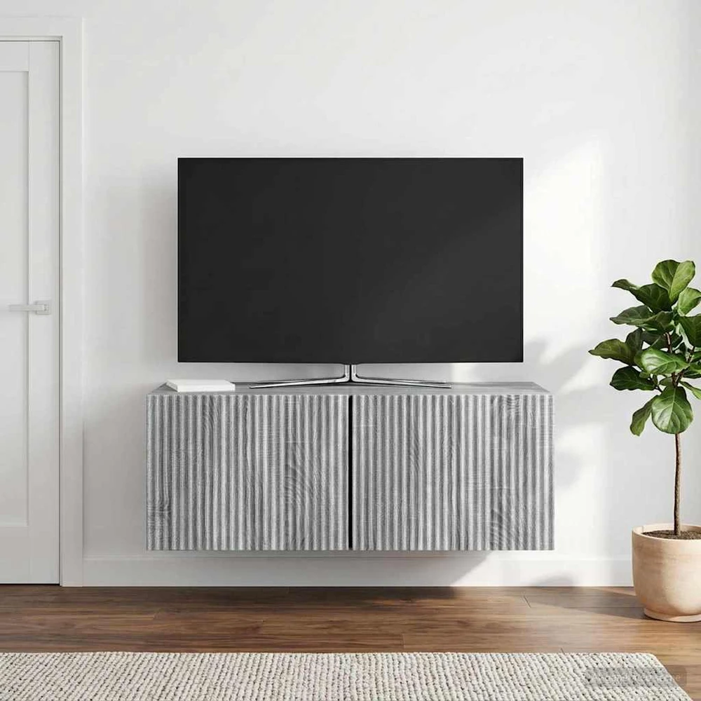 TV staliukas Sieninė TV spintelė 78,5 x 31 x 30 cm Pilka sonoma ąžuolo